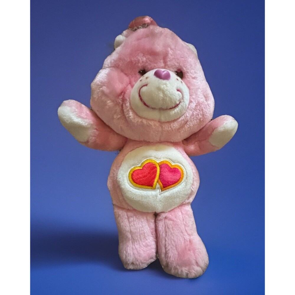 Vintage 1983 Kenner Care Bears Love A Lot Bear Pink Plush 13” With Tag
